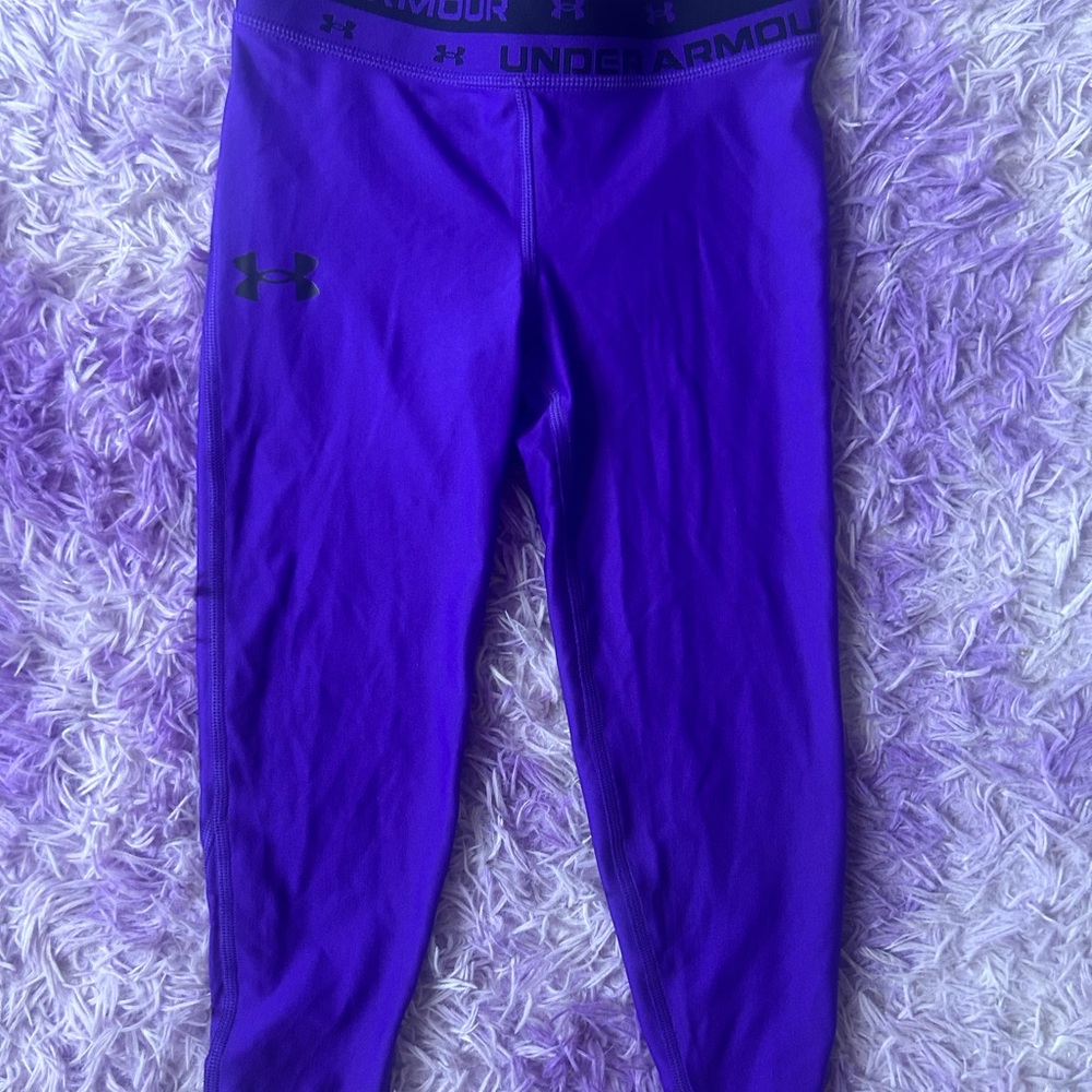 Under Armour Kids Bold Purple Leggings capris
